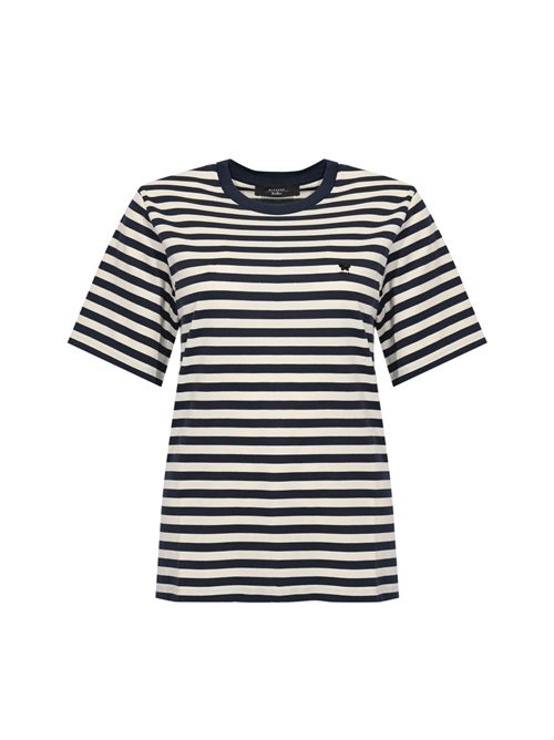 T-shirt basic WKDVENACO in cotone a righe Ecru/blu WEEKEND MAX MARA | 2615971031600009